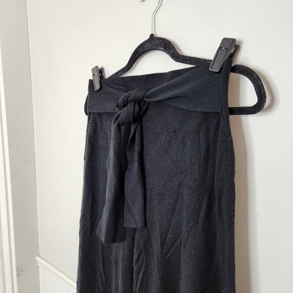 MOTH Anthropologie Black Wool Crop Wide Leg Belted Pants - Picture 3 of 6